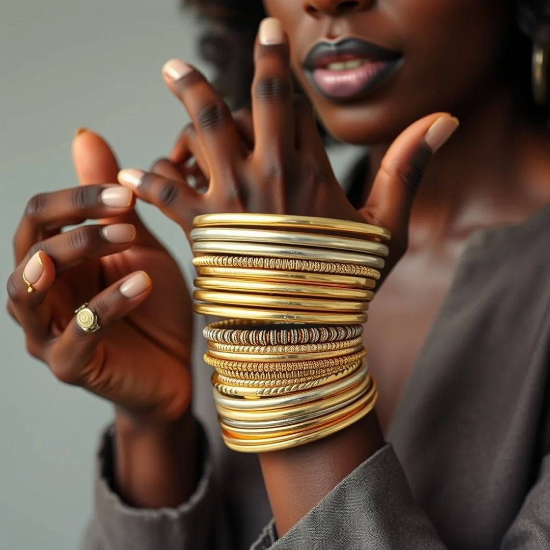 Stacked Bangle Bracelets - 15 Early 2000s Fashion Looks Black Women Inspired Now