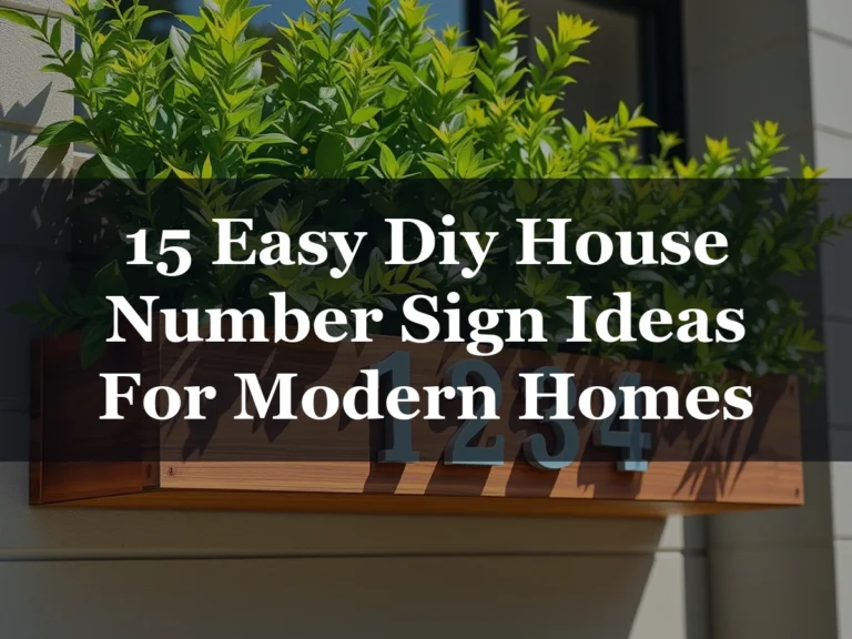 15 Easy Diy House Number Sign Ideas For Modern Homes - 15 Easy DIY House Number Sign Ideas for Modern Homes