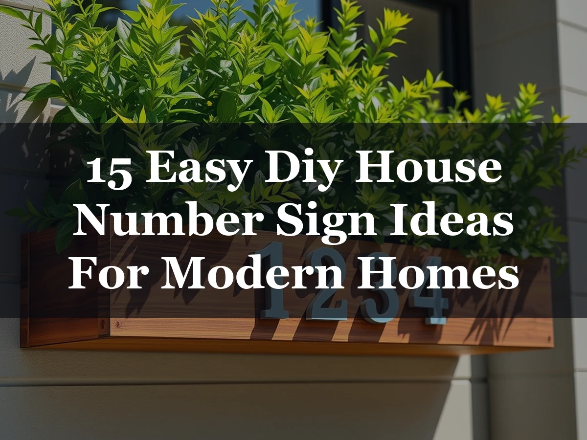 15 Easy Diy House Number Sign Ideas For Modern Homes - 15 Easy DIY House Number Sign Ideas for Modern Homes