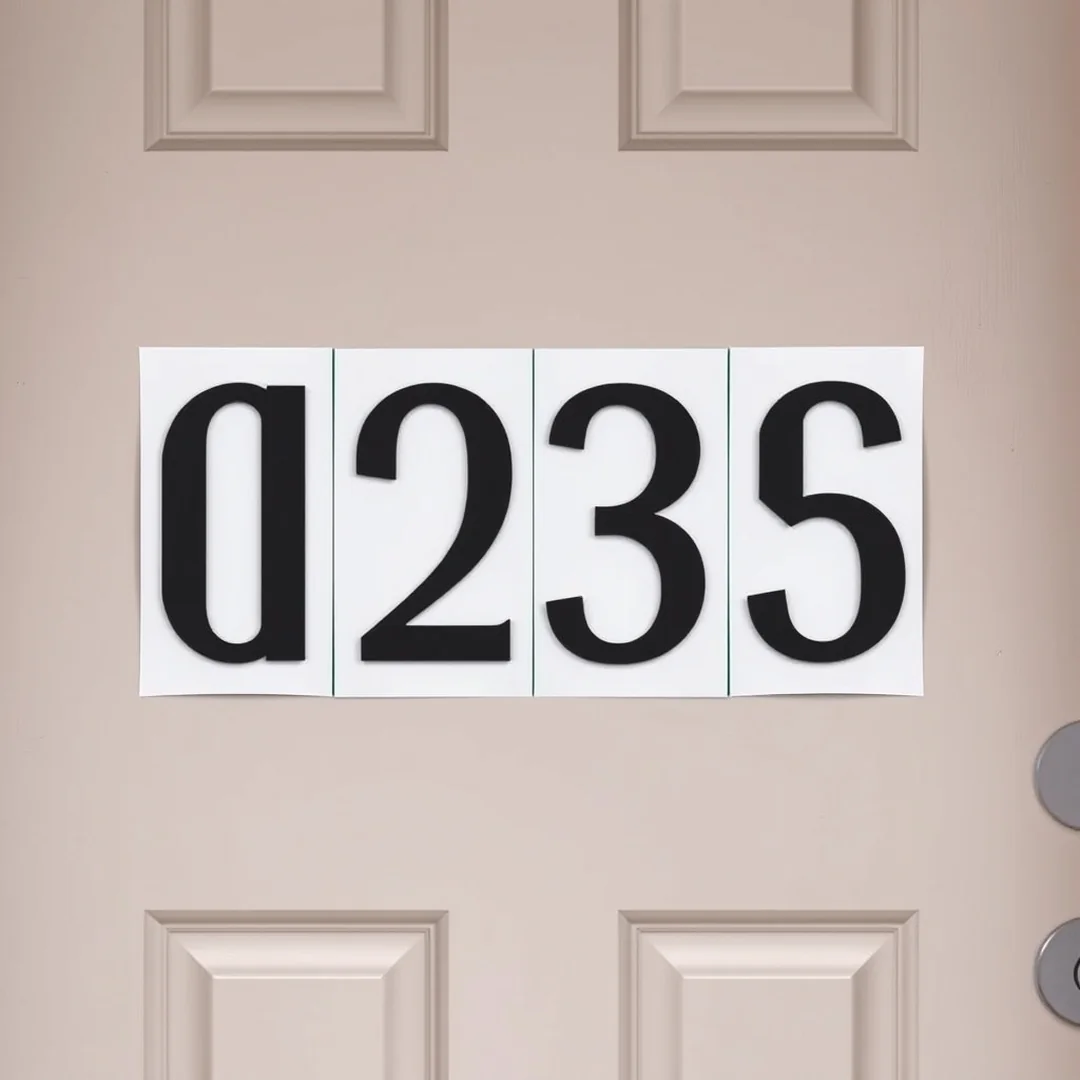 Adhesive Renter Numbers - 15 Easy DIY House Number Sign Ideas for Modern Homes