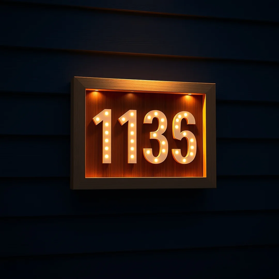 Backlit Number Box - 15 Easy DIY House Number Sign Ideas for Modern Homes
