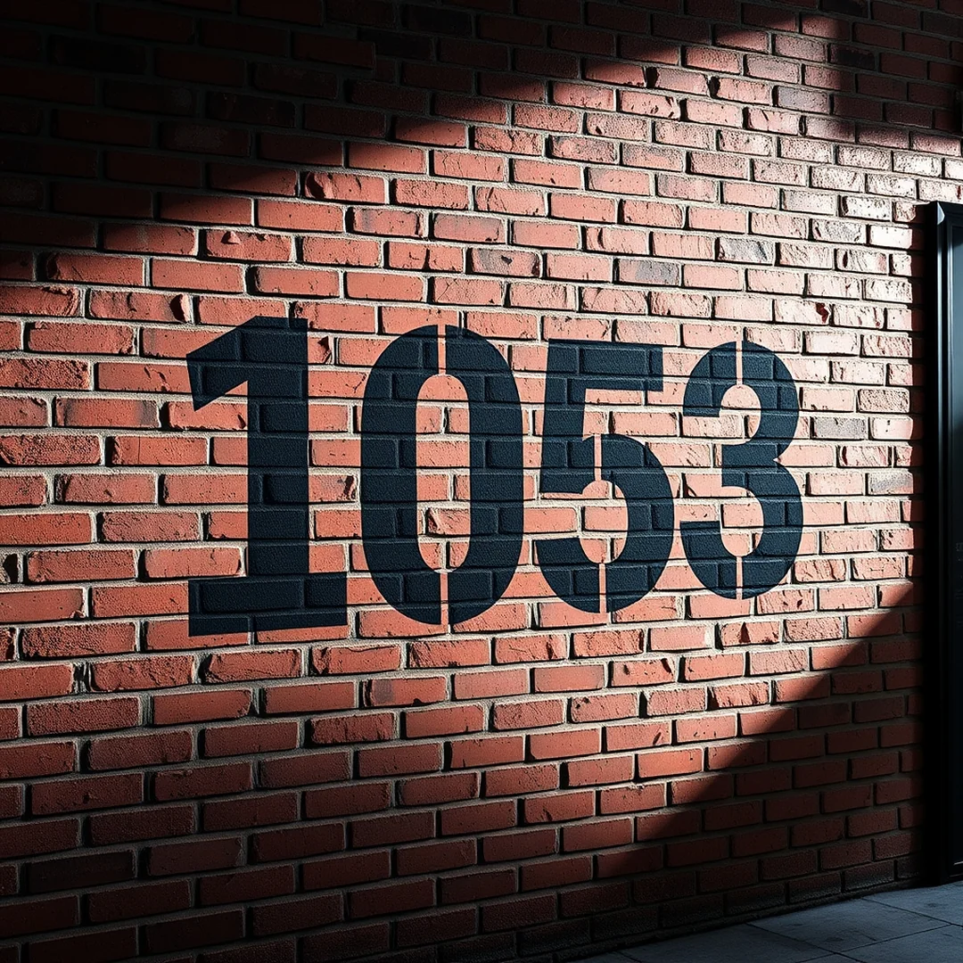 Black Brick Stencil - 15 Easy DIY House Number Sign Ideas for Modern Homes