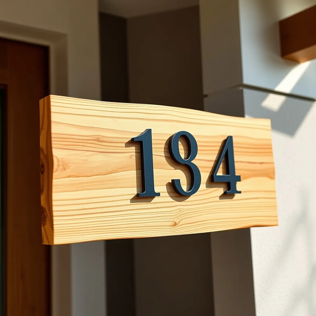 Cedar Board Plaque - 15 Easy DIY House Number Sign Ideas for Modern Homes