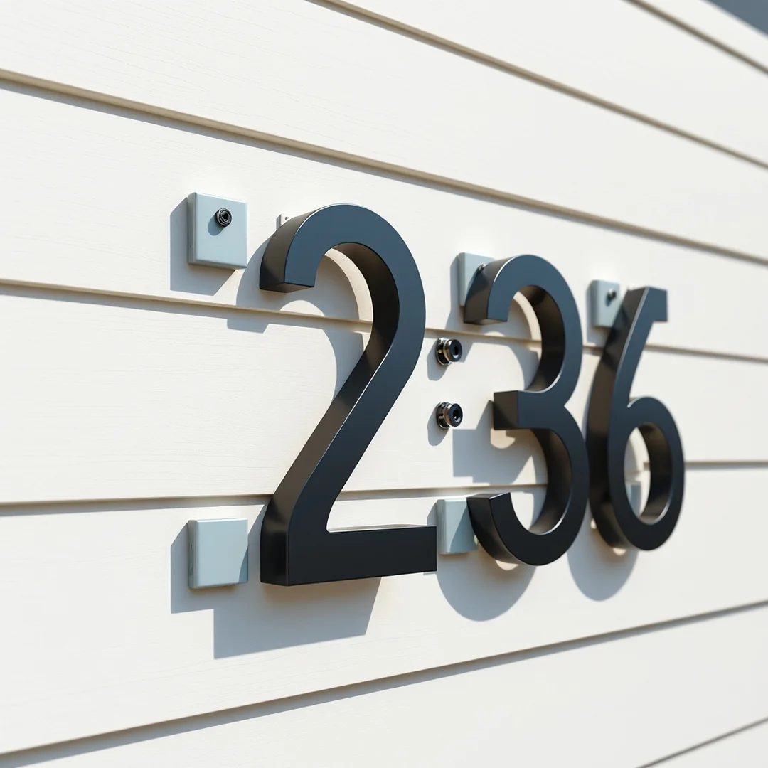 Floating Metal Numbers - 15 Easy DIY House Number Sign Ideas for Modern Homes