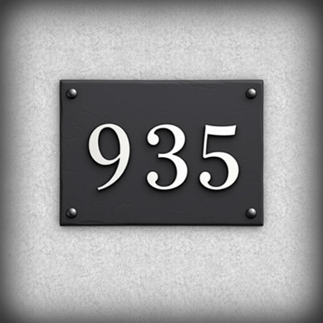 Stone Tile Plaque - 15 Easy DIY House Number Sign Ideas for Modern Homes
