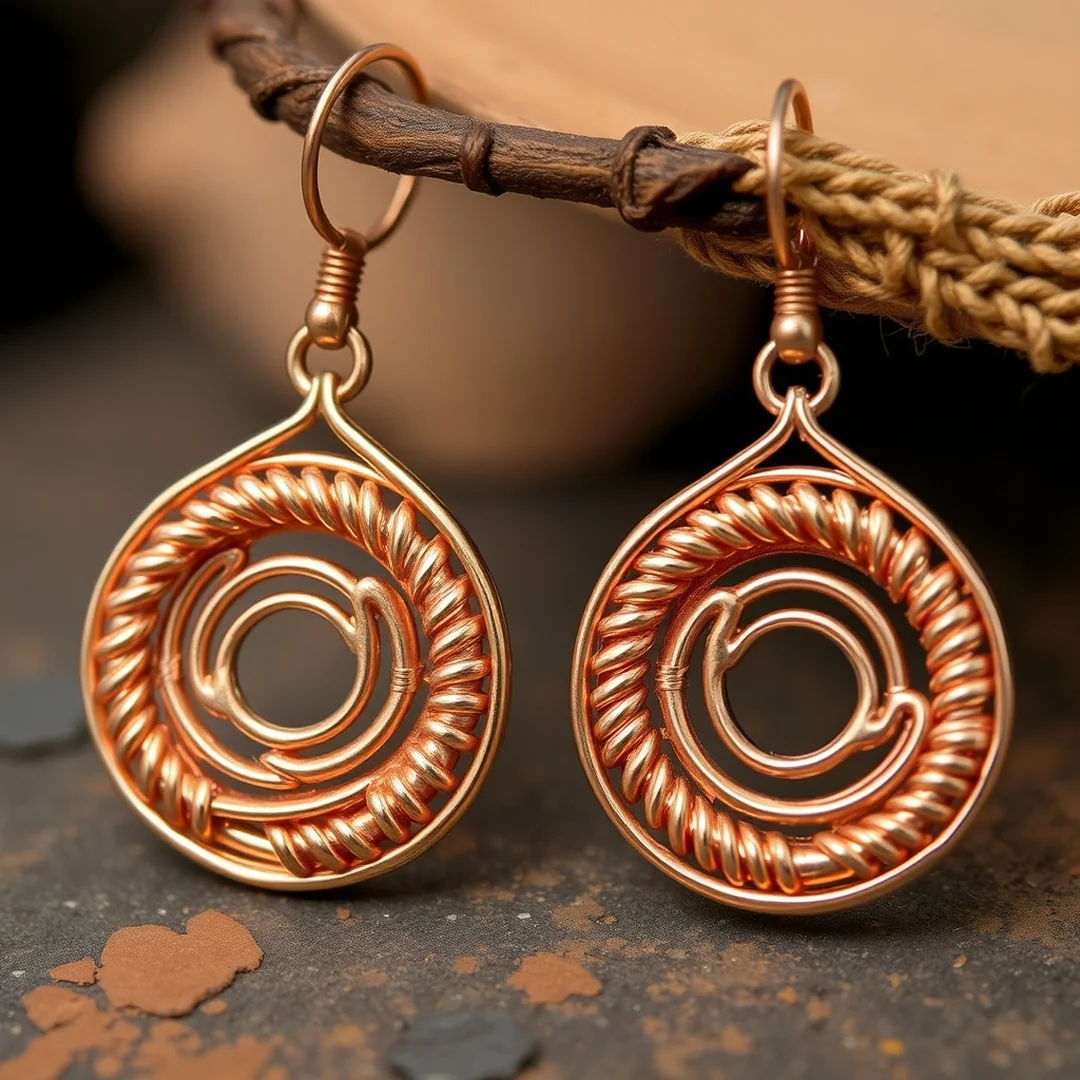 Copper Coil Drops - 15 Handmade Earrings Ideas Stylish Unique DIY Jewelry