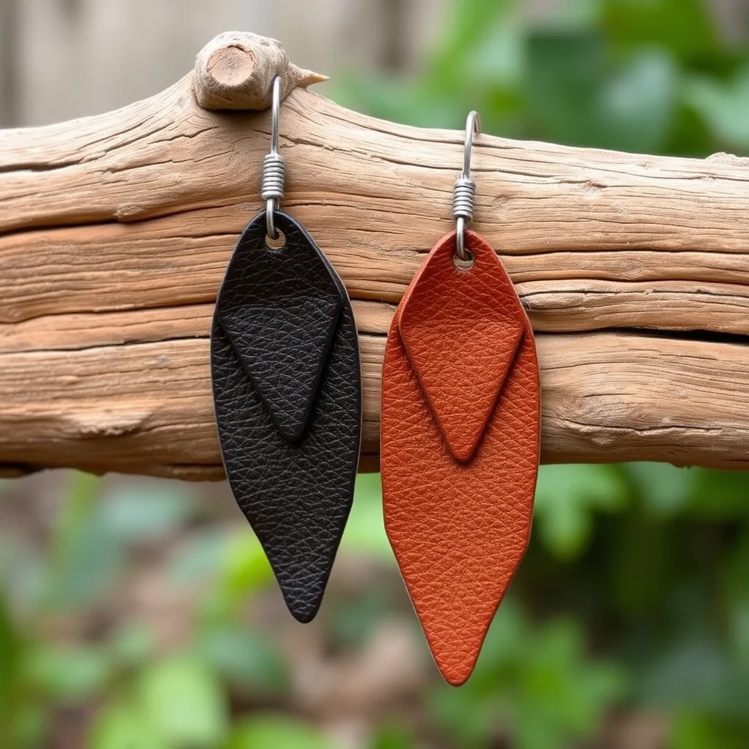 Leather Scrap Dangles - 15 Handmade Earrings Ideas Stylish Unique DIY Jewelry