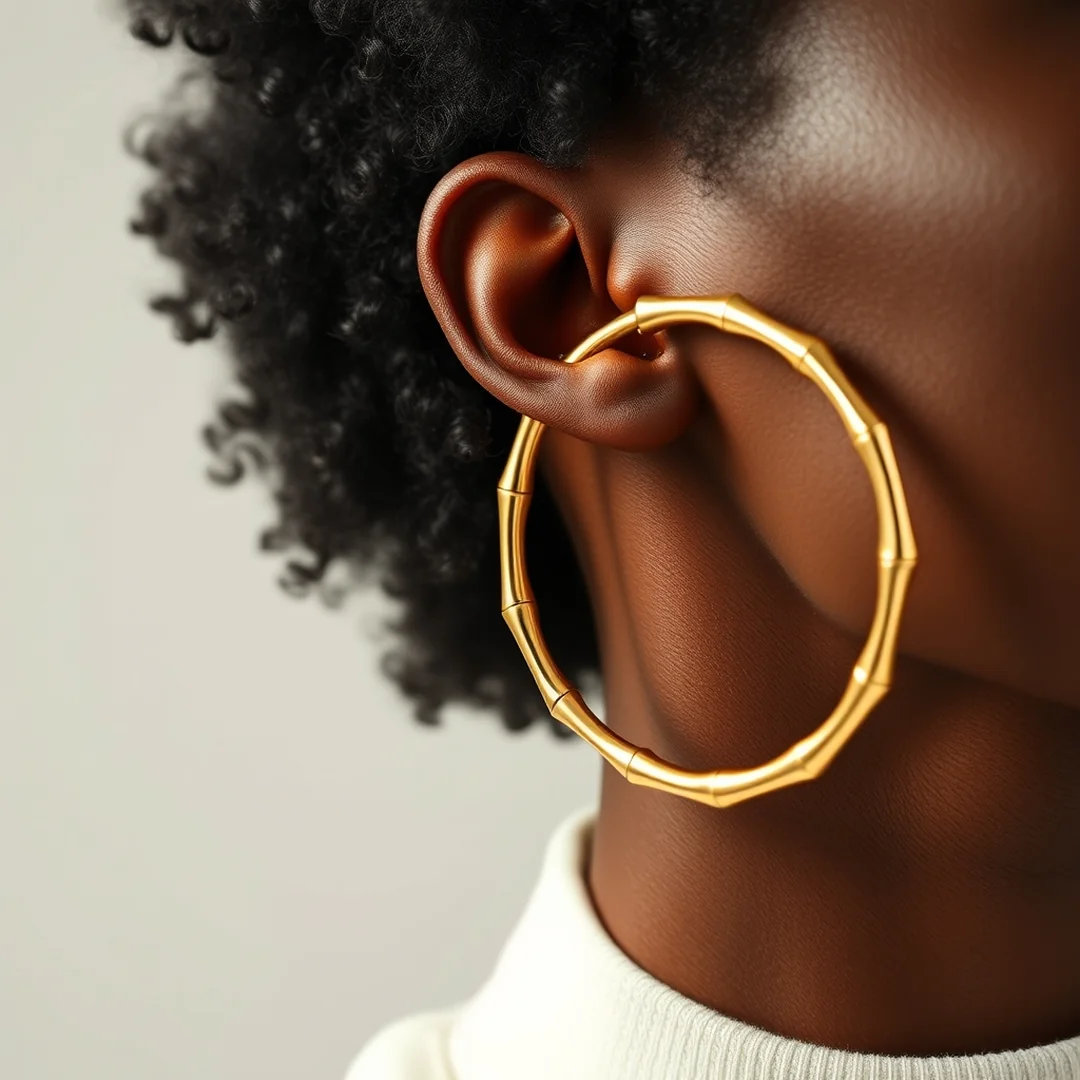 Gold Bamboo Hoops - 15 Hip Hop Fashion Looks Black Women Classic Style Now