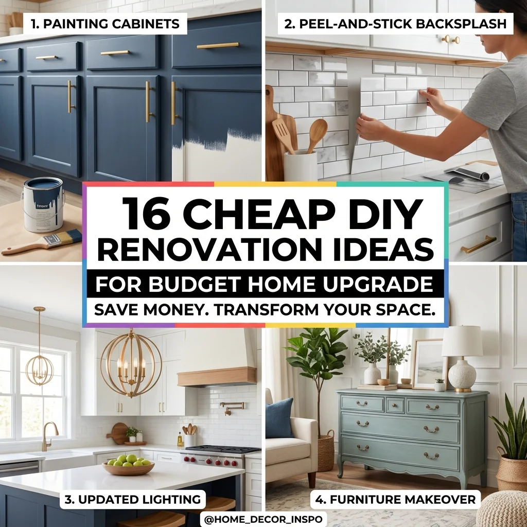 16 Cheap DIY Renovation Ideas for Budget Home Upgrade