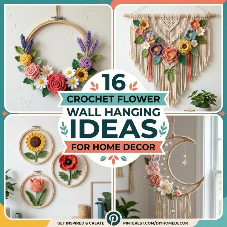 16 Crochet Flower Wall Hanging Ideas for Home Decor