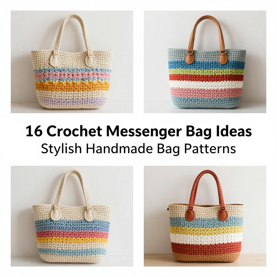 16 Crochet Messenger Bag Ideas Stylish Handmade Bag Patterns