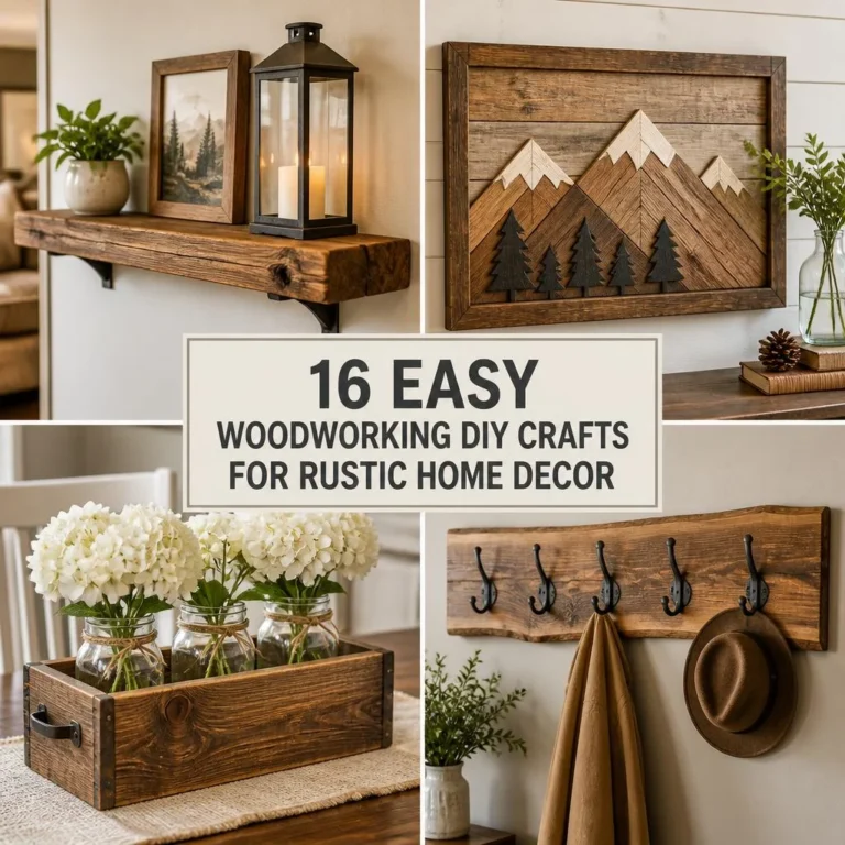 16 Easy Woodworking DIY Crafts for Rustic Home Decor