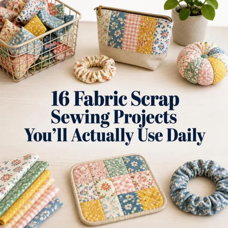 16 Fabric Scrap Sewing Projects You’ll Actually Use Daily