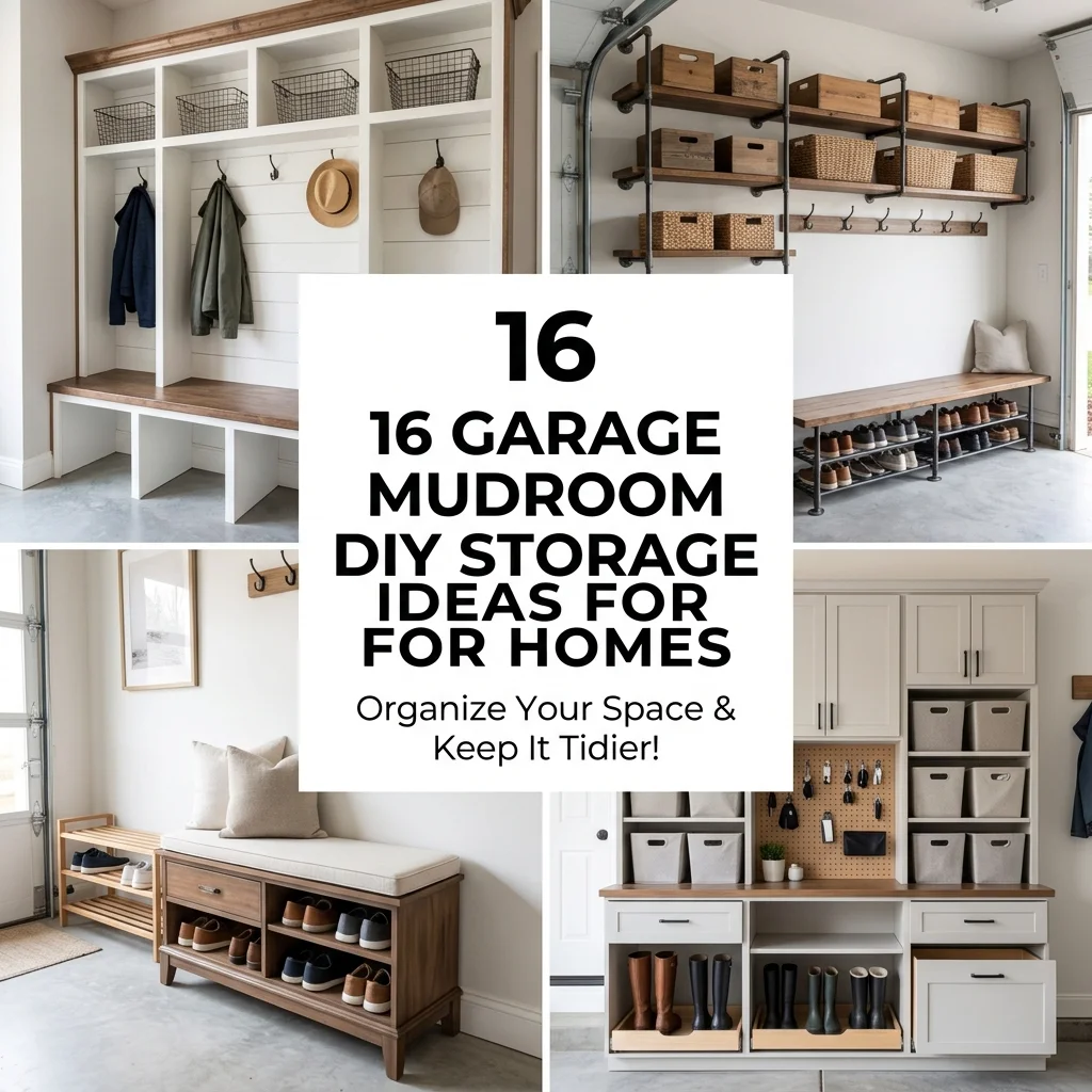 16 Garage Mudroom DIY Storage Ideas for Homes