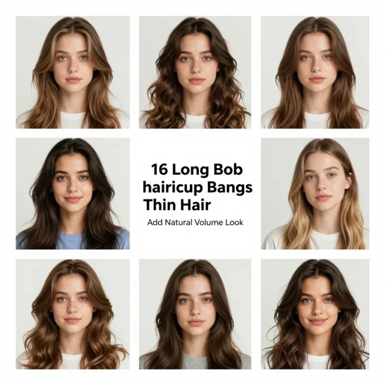 16 Long Bob haircut Bangs Thin Hair Add Natural Volume Look