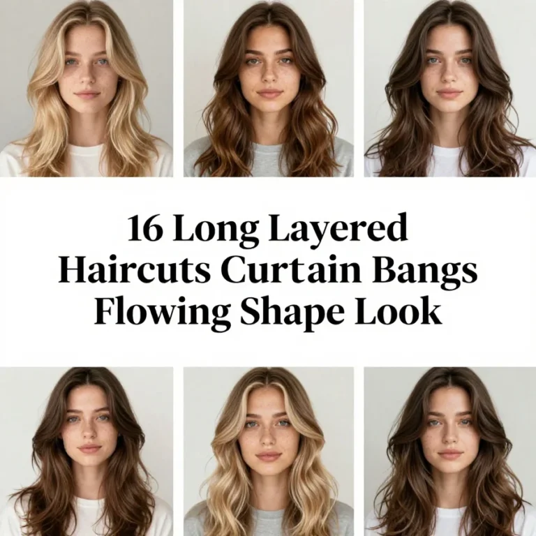 16 Long Layered Haircuts Curtain Bangs Flowing Shape Look