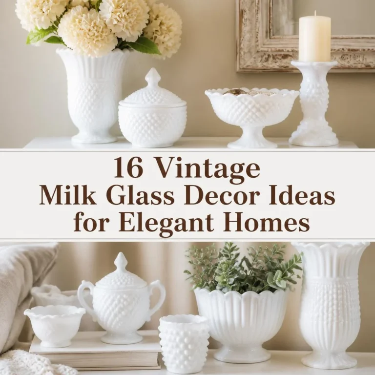 16 Vintage Milk Glass Decor Ideas for Elegant Homes
