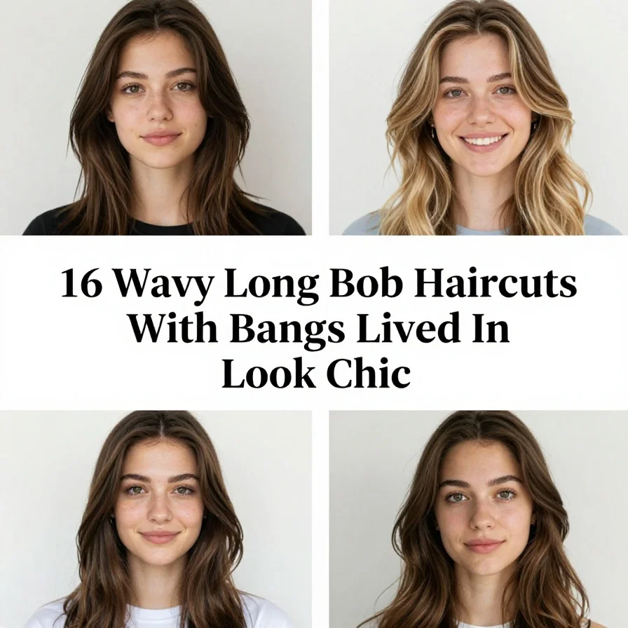 16 Wavy Long Bob Haircuts With Bangs Lived In Look Chic