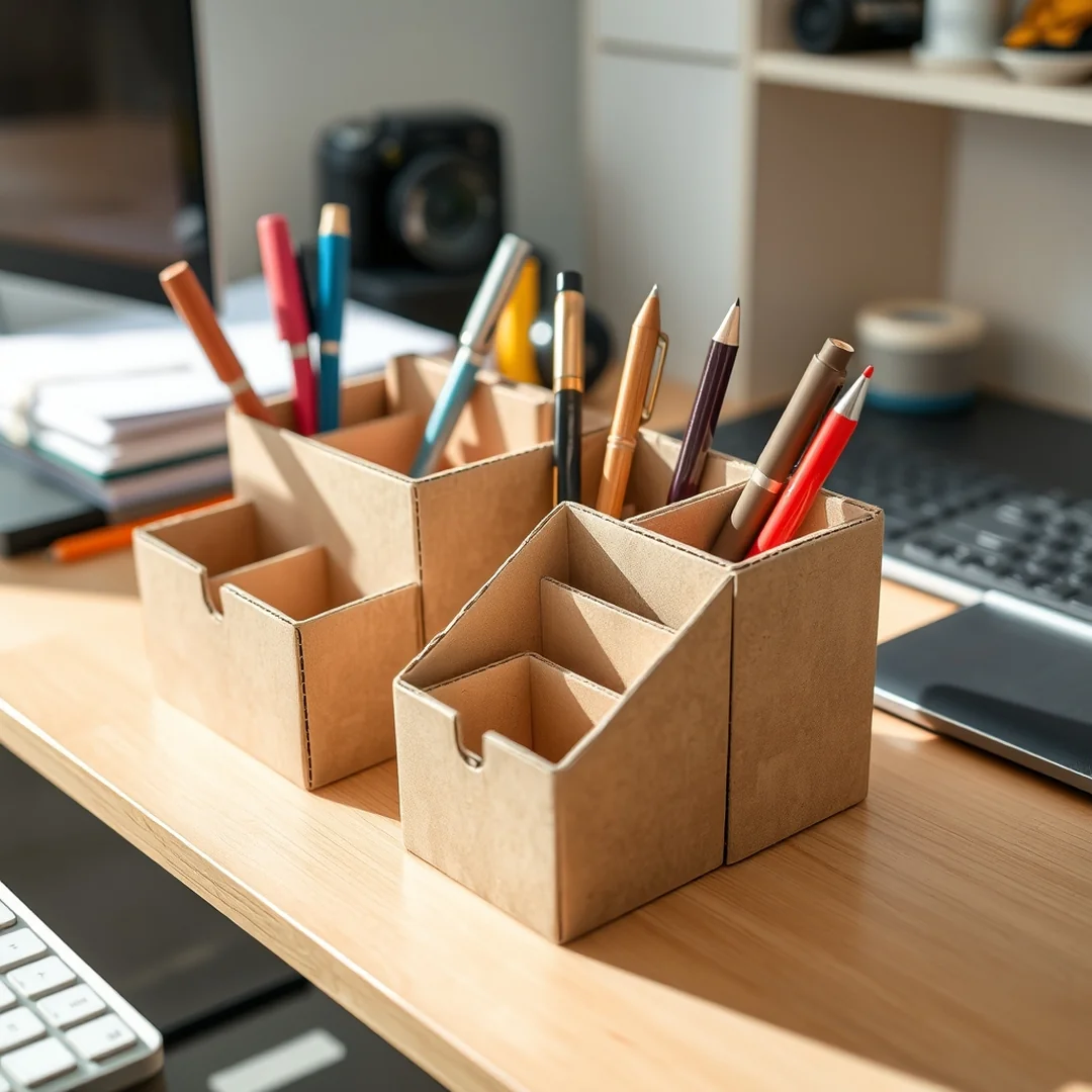 Desktop Pen Holders - 16 DIY Stationery Organizer Ideas for Home Desk