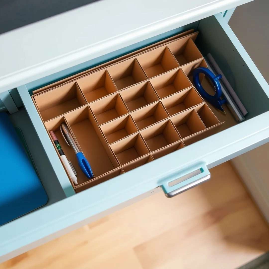 DIY Desk Drawer Dividers - 16 DIY Stationery Organizer Ideas for Home Desk