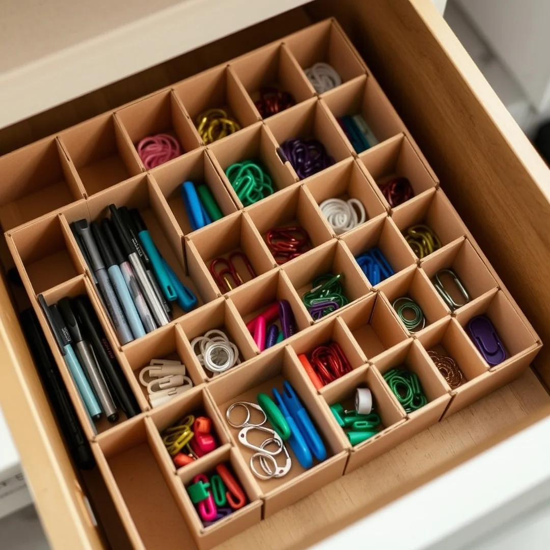 Drawer Sorting Trays - 16 DIY Stationery Organizer Ideas for Home Desk