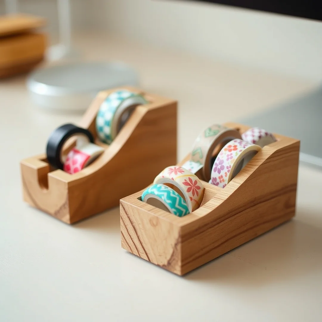 Washi Tape Dispensers - 16 DIY Stationery Organizer Ideas for Home Desk