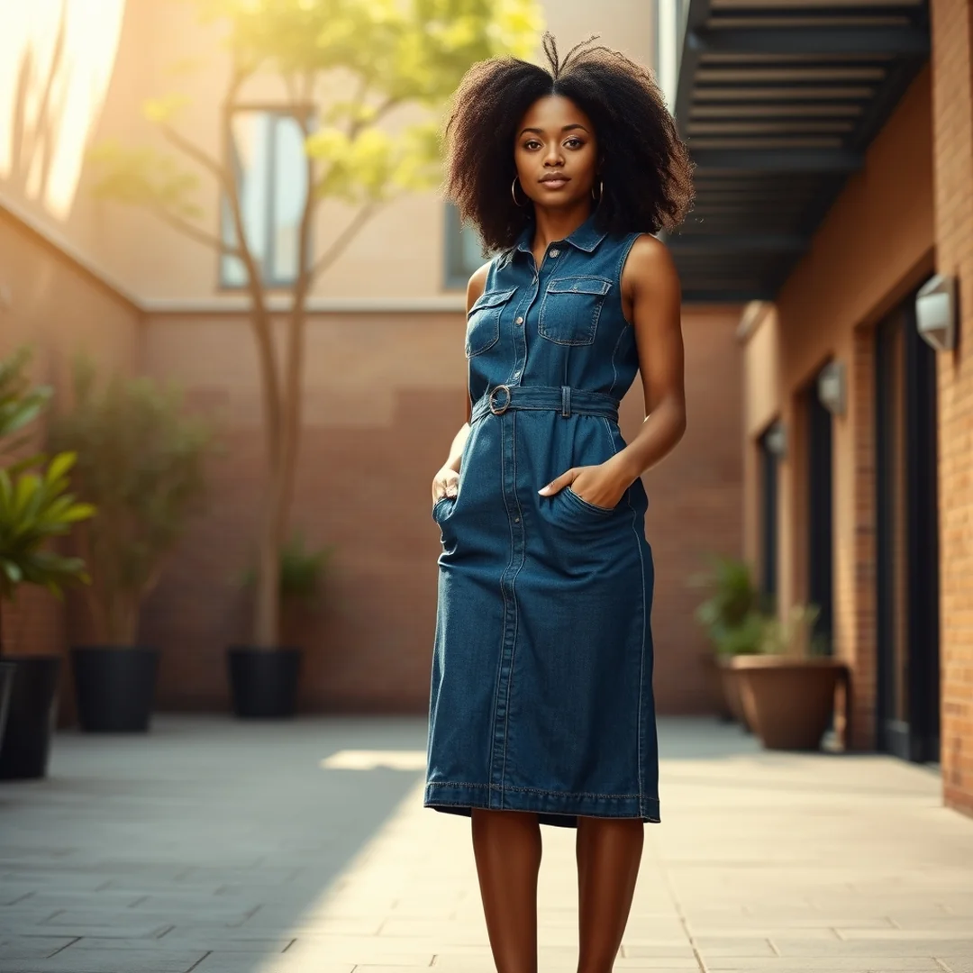 Denim Midi Dress - 16 Early 2000s Dress Outfits Black Women Stylish Now
