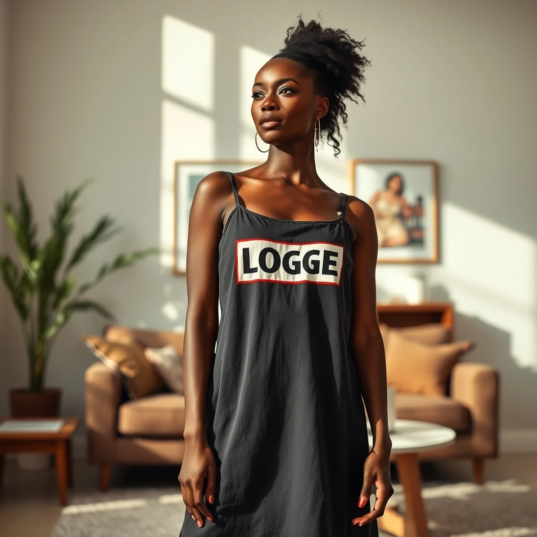 Graphic Logo Slip Dress - 16 Early 2000s Dress Outfits Black Women Stylish Now