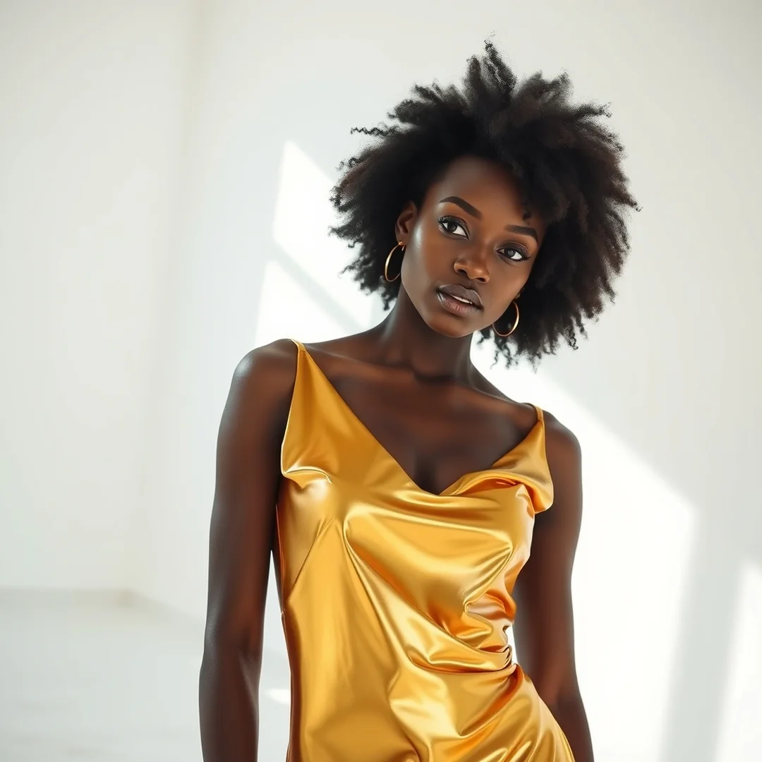 Metallic Fabric Dress - 16 Early 2000s Dress Outfits Black Women Stylish Now