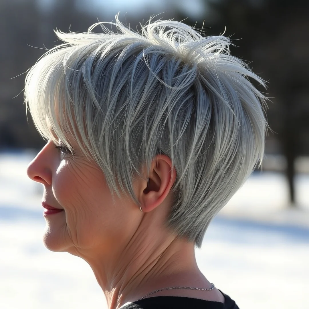Silver Spiky Pixie - 16 Fearless Edgy Short Haircuts Women 50 Bold Statement
