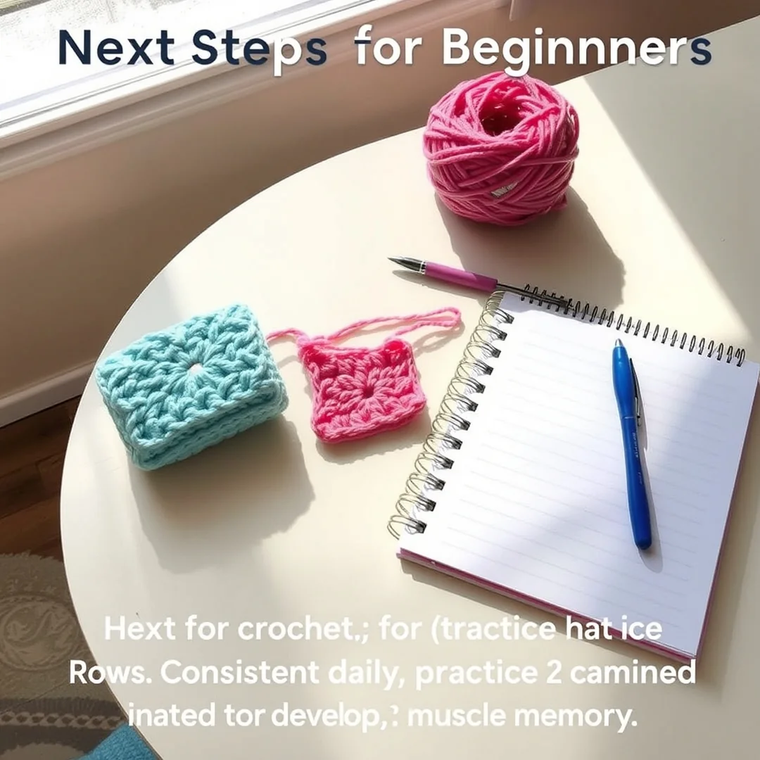 Next Steps For Beginners - 16 How to Crochet for Beginners Simple Step by Step Guide