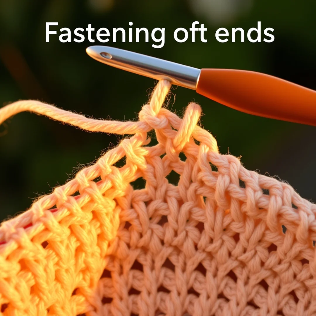 Fastening Off Ends - 16 How to Crochet for Beginners Simple Step by Step Guide