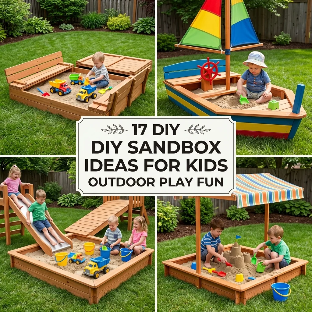 17 DIY Sandbox Ideas for Kids Outdoor Play Fun