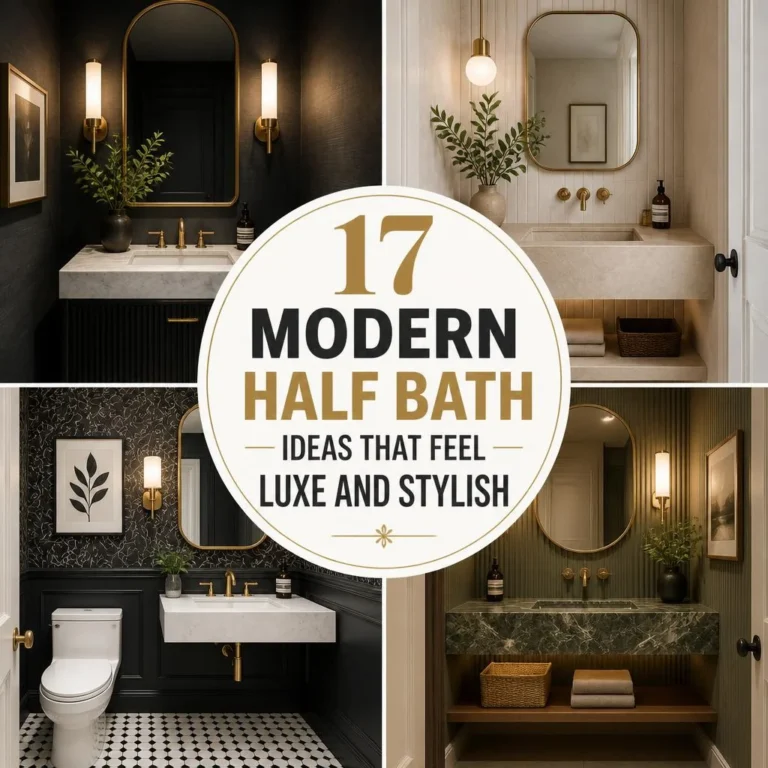 17 Modern Half Bath Ideas That Feel Luxe and Stylish