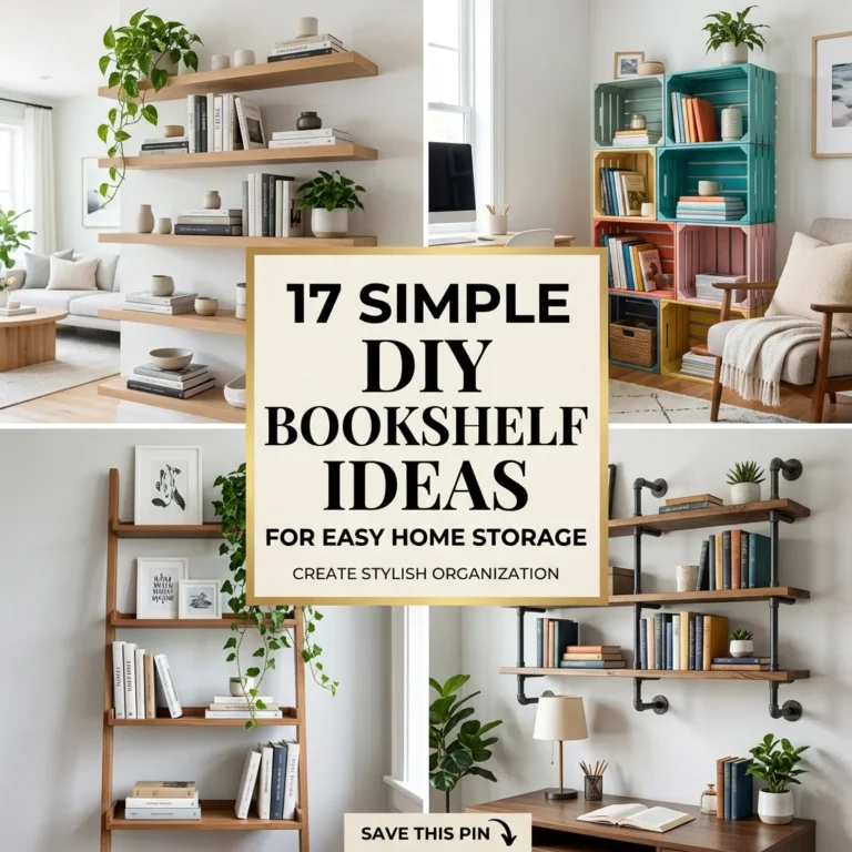 17 Simple DIY Bookshelf Ideas for Easy Home Storage