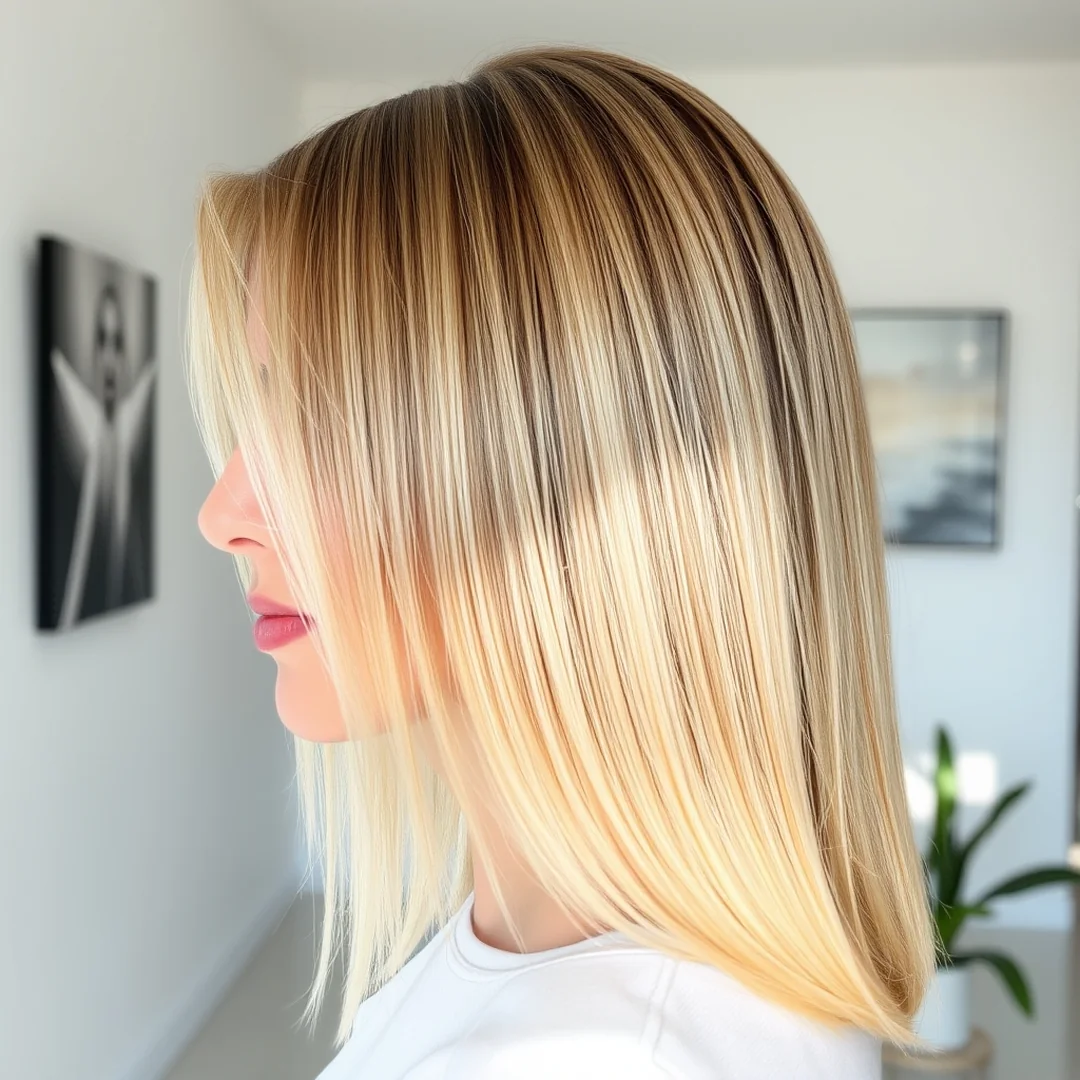 Natural Root Smudge - 17 Blonde Hair Dark Roots Low Maintenance Trend Look