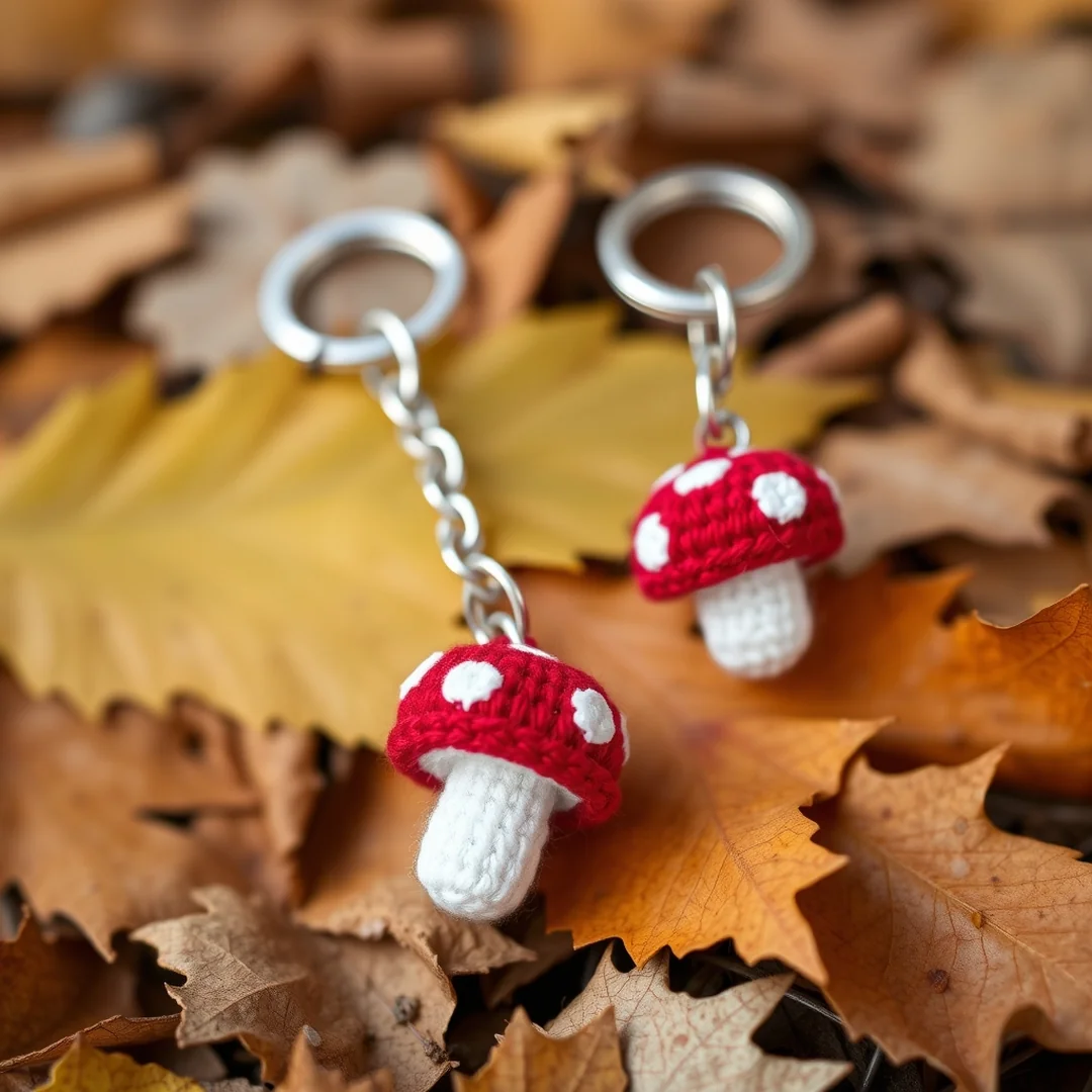 Matching Mushroom Pair - 17 Couple Crochet Keychain Ideas Cute Matching Gifts