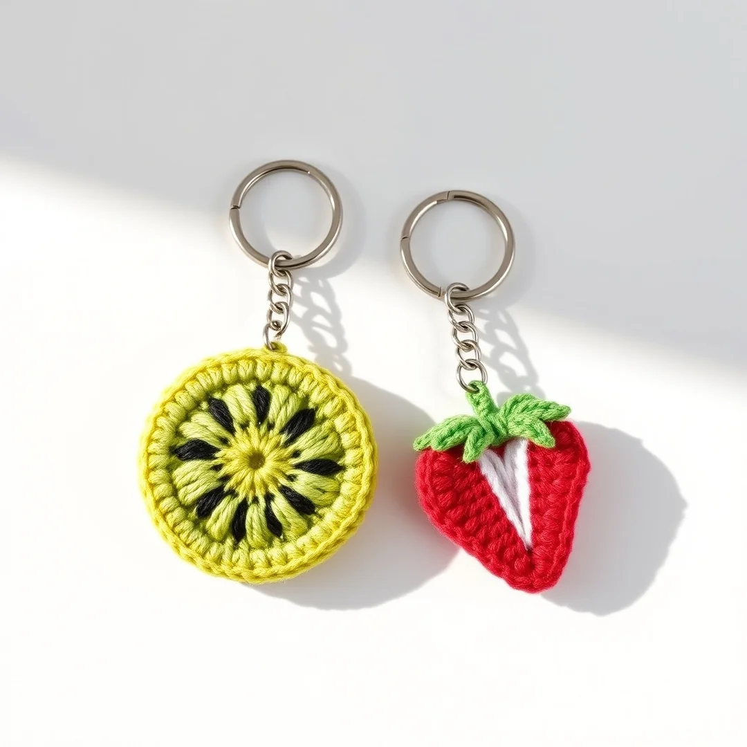 Matching Fruit Slices - 17 Couple Crochet Keychain Ideas Cute Matching Gifts