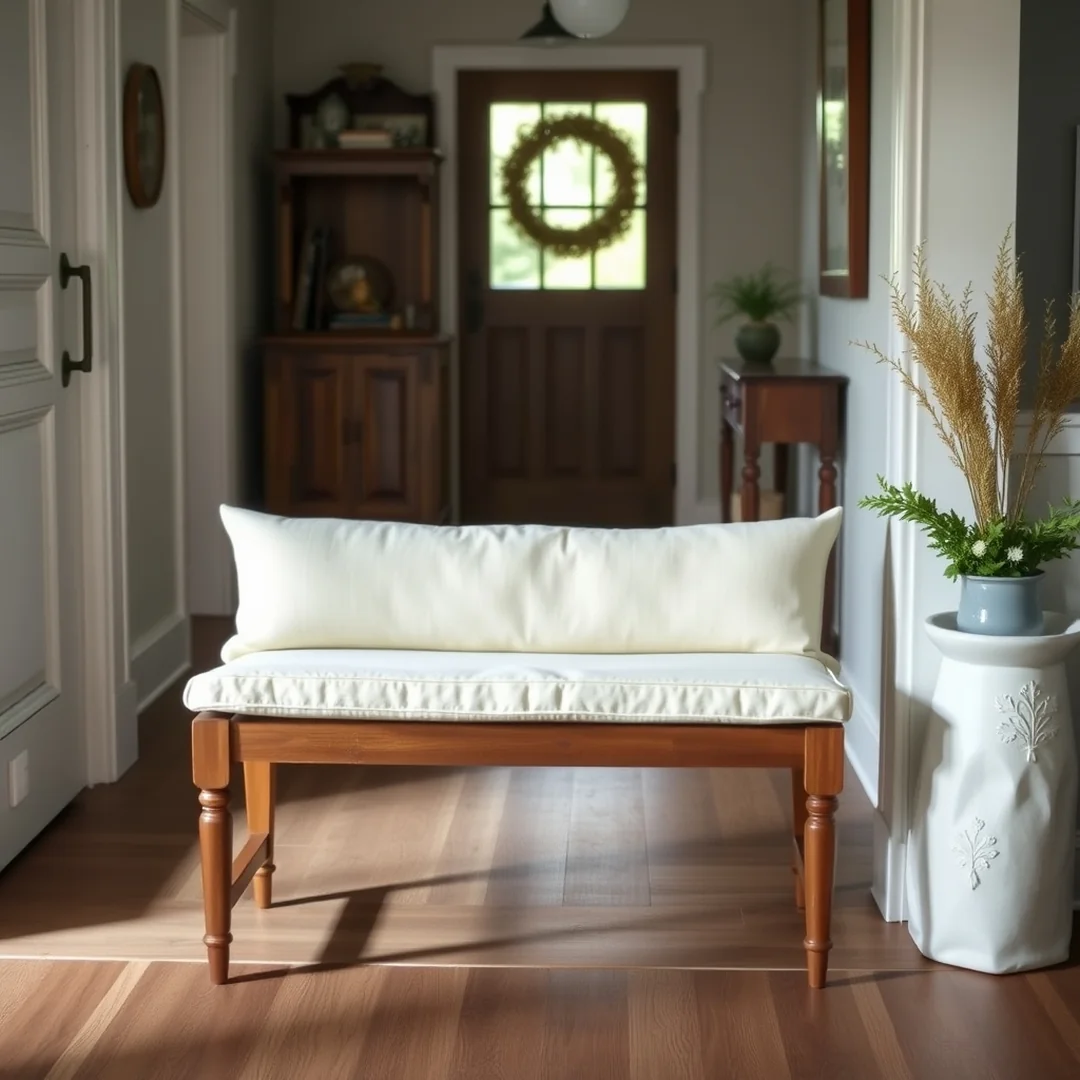 Refurbished Flannel Bench - 17 Cozy Flannel DIY Ideas for Warm Stylish Home Projects