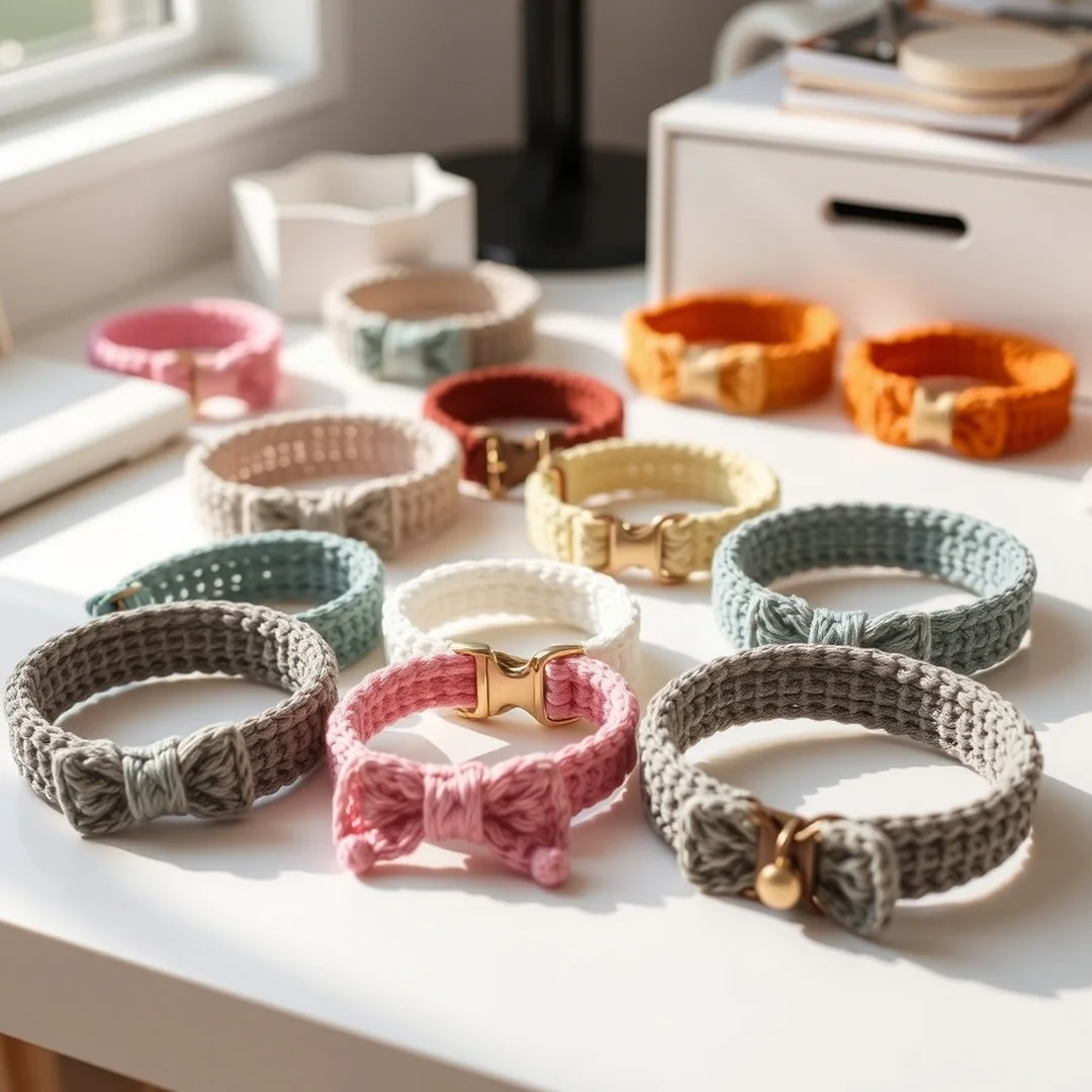 Crochet Cat Collar Designs - 17 Crochet Cat Collar Designs Cute Pet Accessories DIY