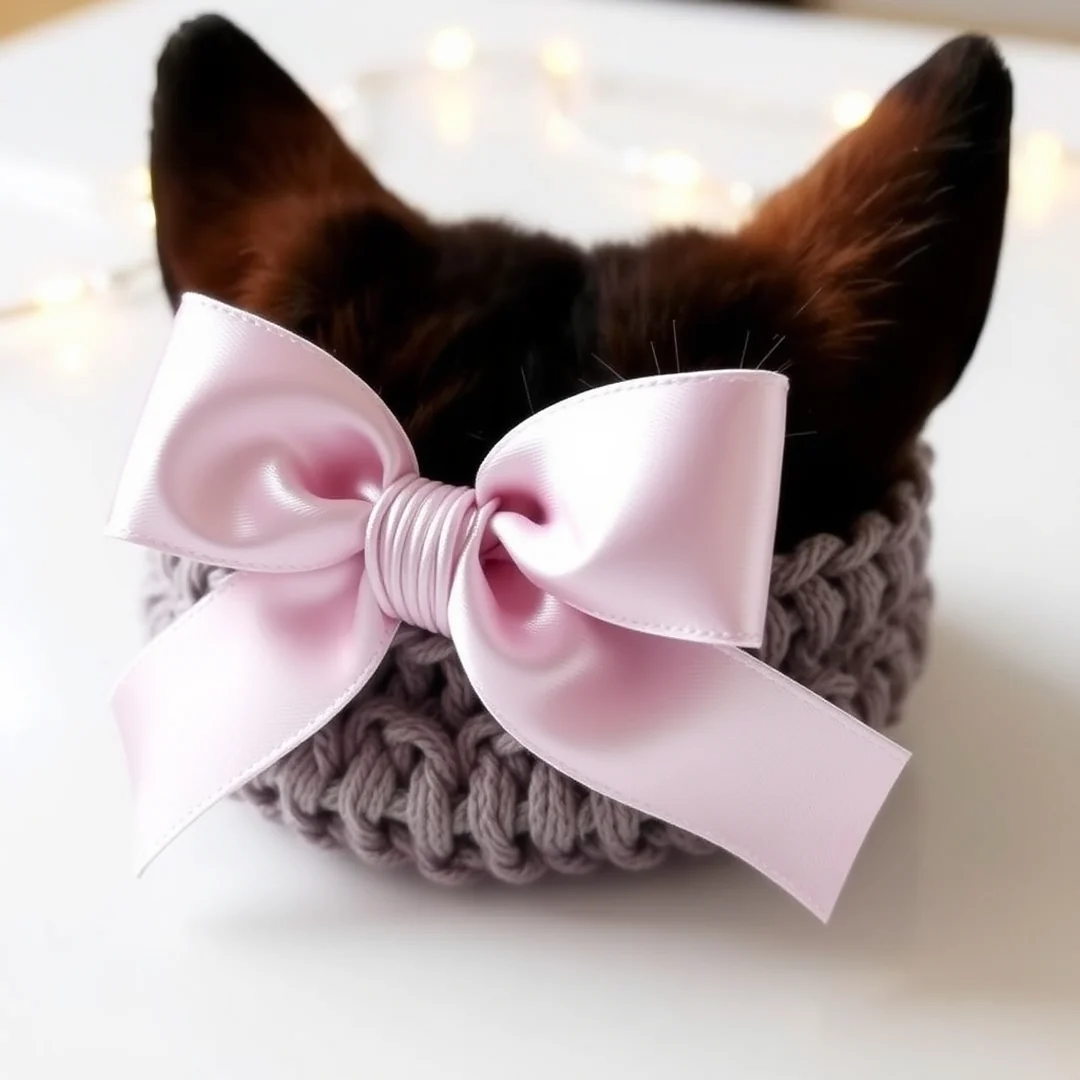 Satin Ribbon Accent - 17 Crochet Cat Collar Designs Cute Pet Accessories DIY
