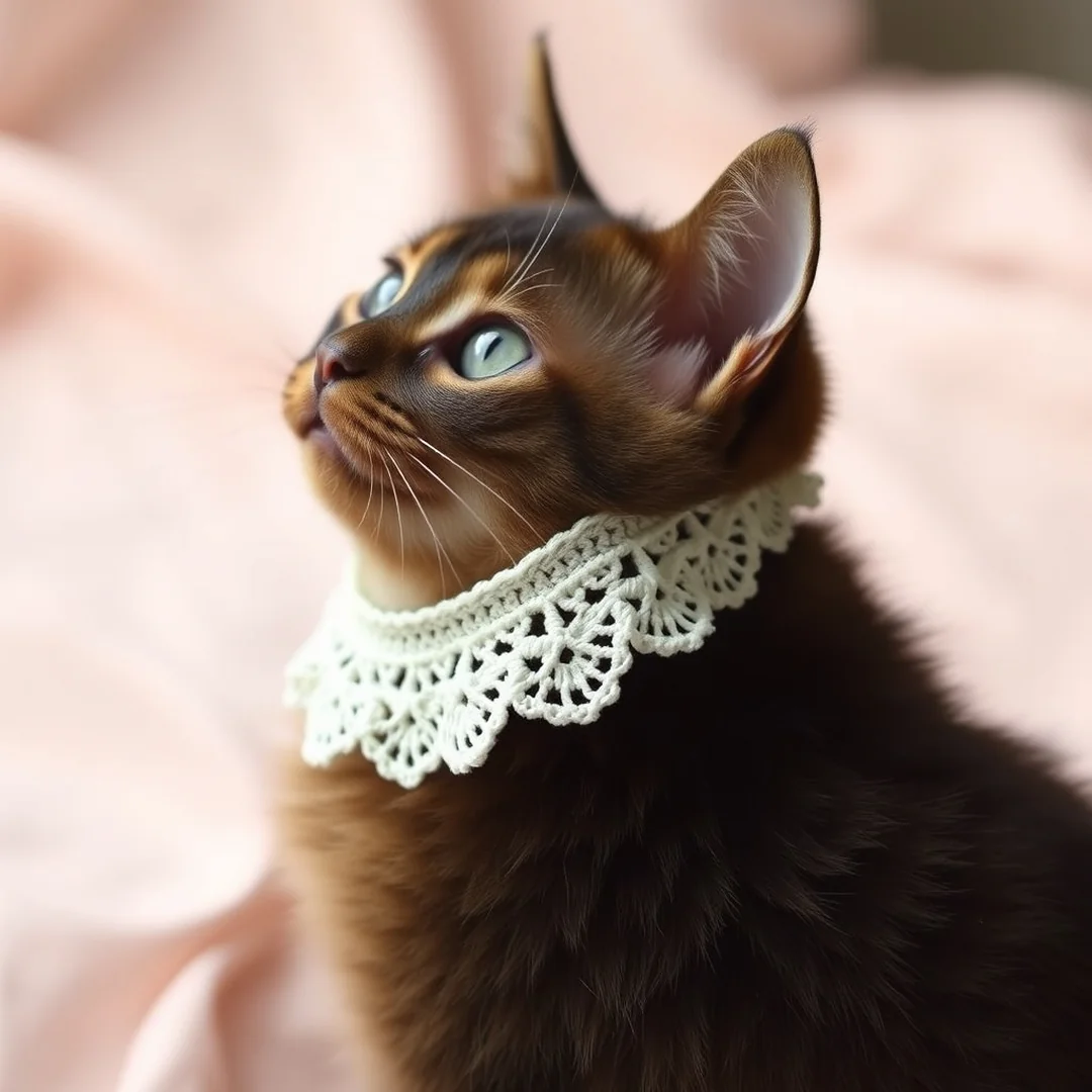 Lace Trim Edging - 17 Crochet Cat Collar Designs Cute Pet Accessories DIY