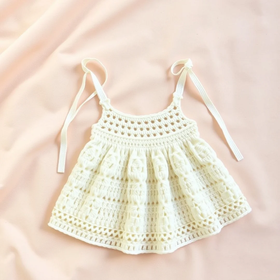 Adjustable Strap Dress - 17 Crochet Infant Dress Patterns Soft Cute Easy Designs
