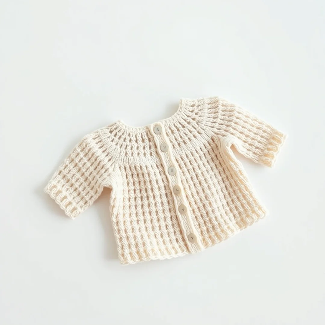 Button Back Tunic - 17 Crochet Infant Dress Patterns Soft Cute Easy Designs