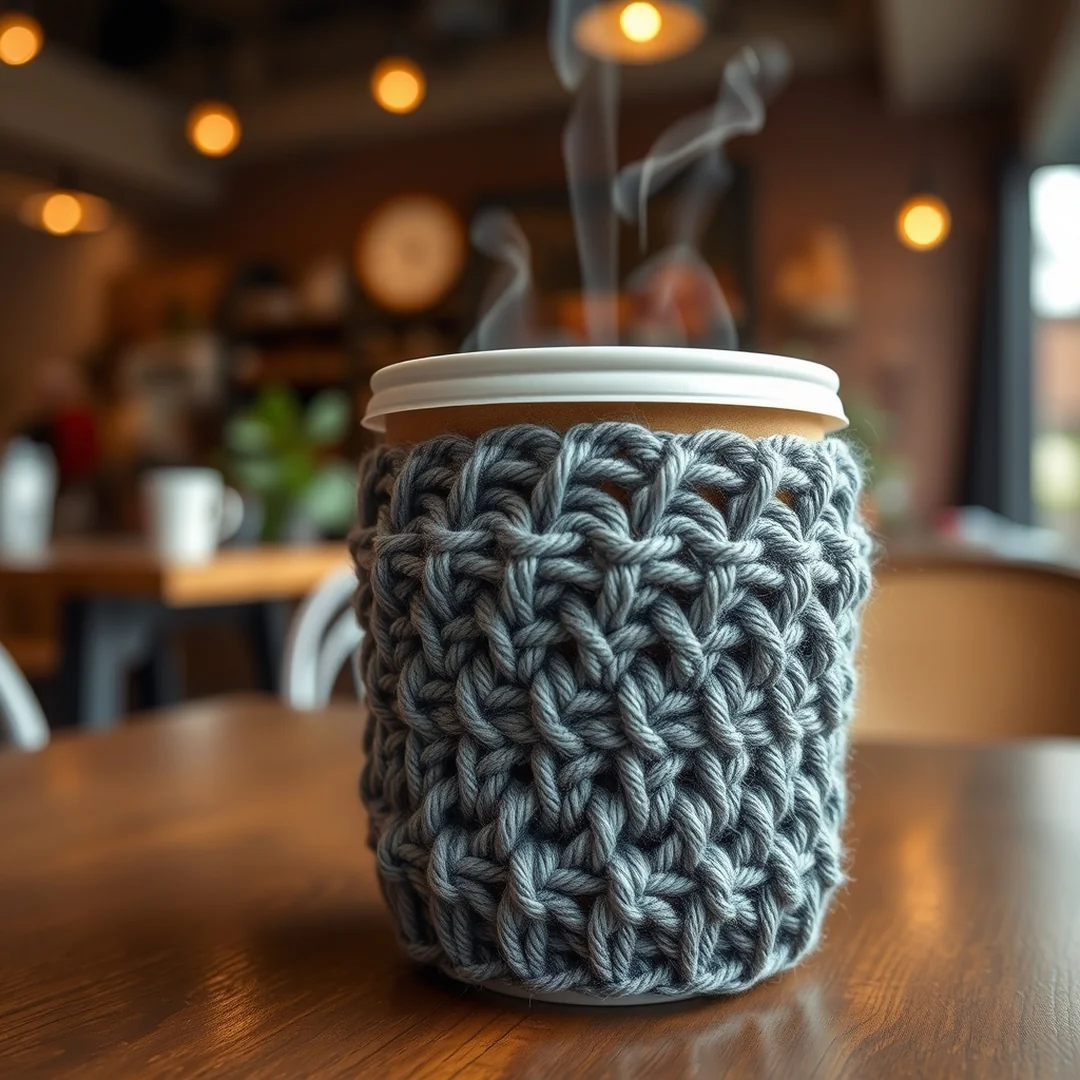 Stretchy Coffee Cozies - 17 Cute Crochet Ideas for Beginners Easy Fun Creative Projects