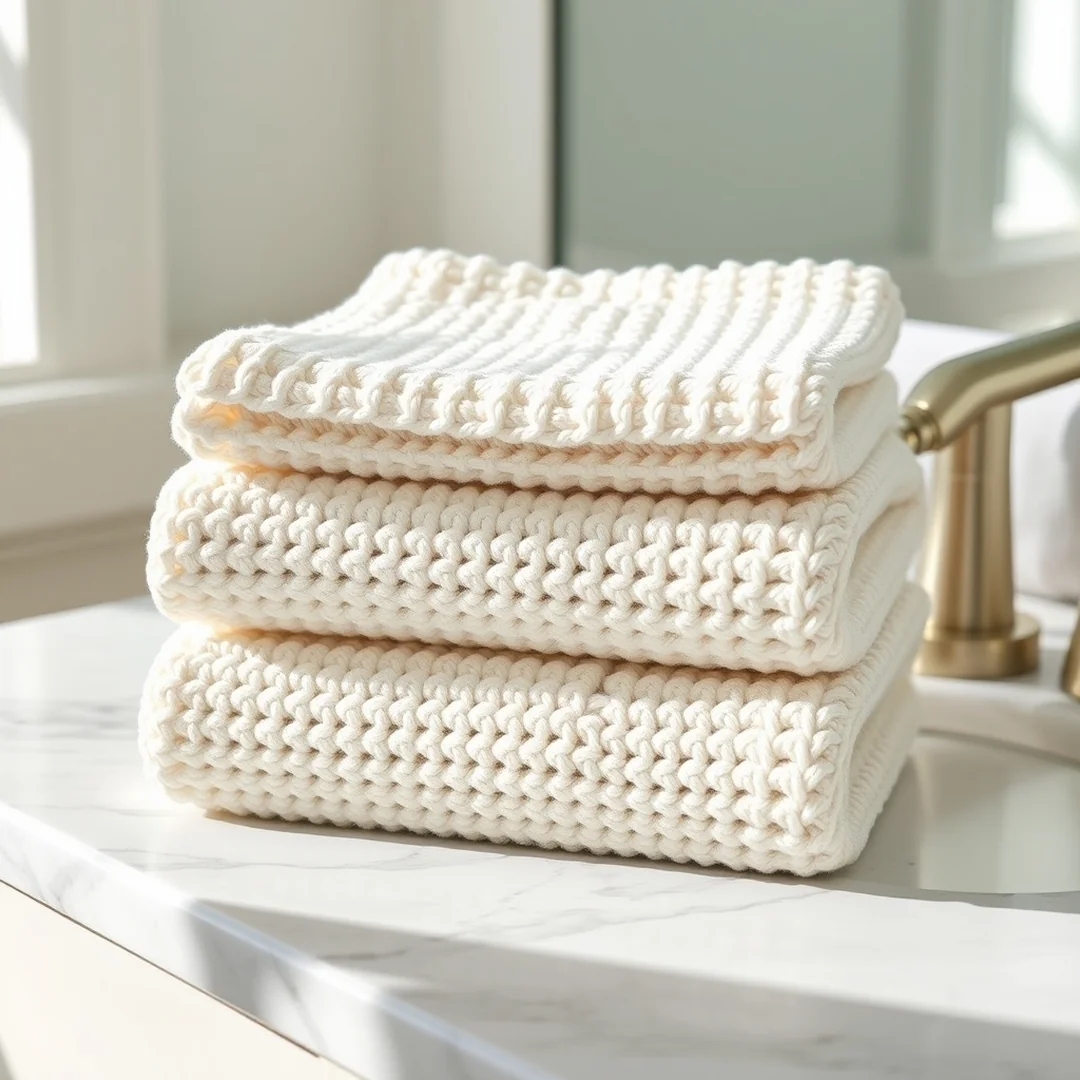 Simple Washcloth Set - 17 Cute Crochet Ideas for Beginners Easy Fun Creative Projects