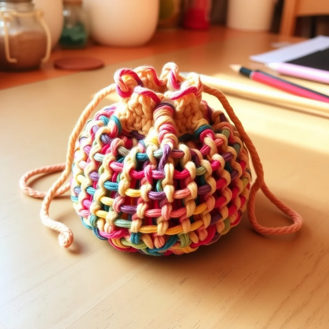 Beginner Crochet Drawstring Bag - 17 Cute Crochet Ideas for Beginners Easy Fun Creative Projects