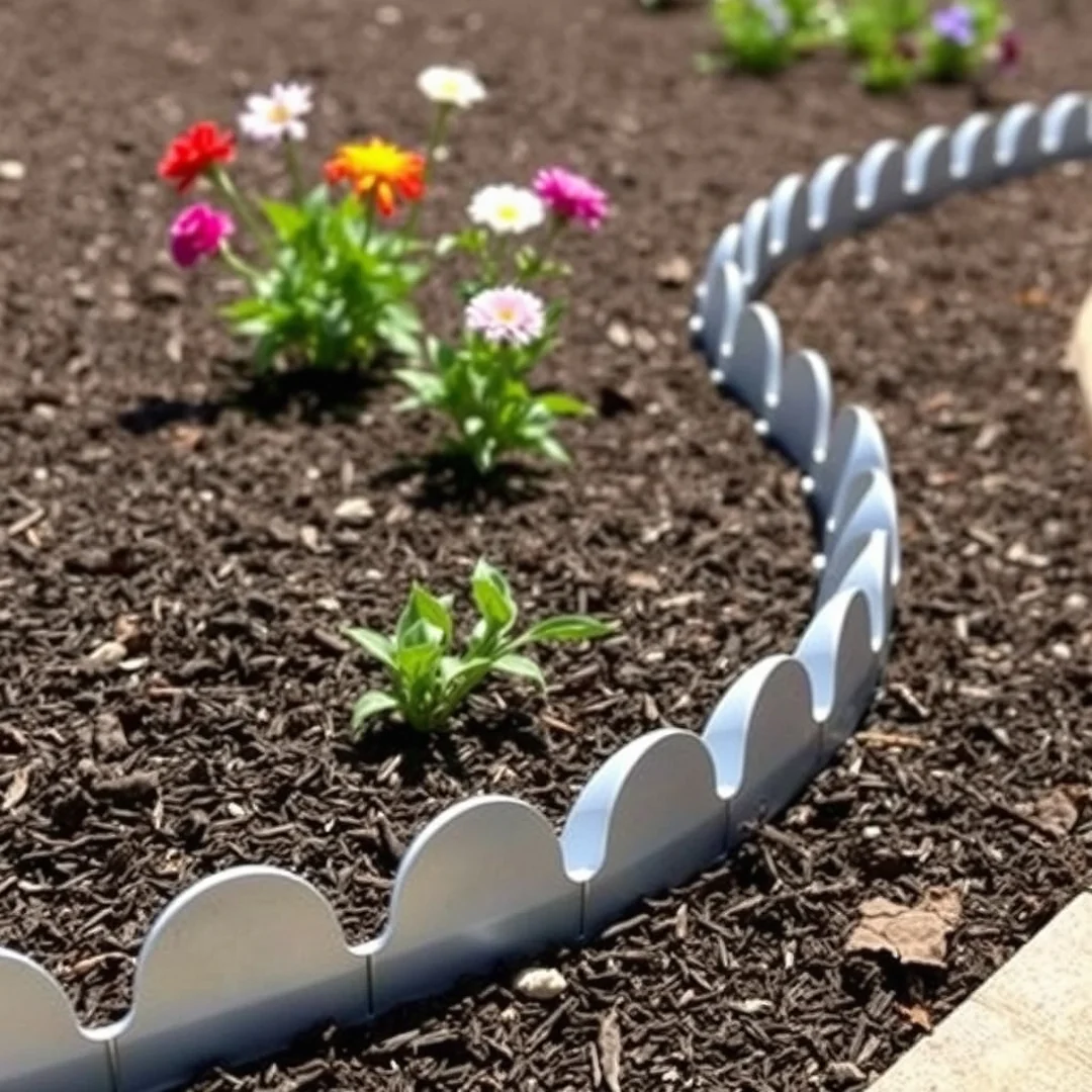 Scalloped Metal Edging - 17 DIY Flower Bed Border Ideas for Garden Edging Style