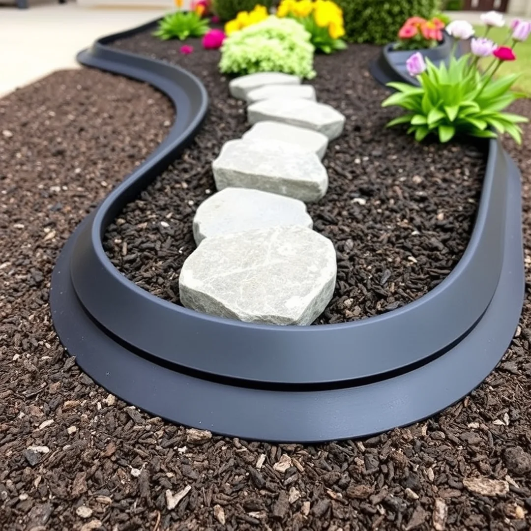 Rubber Mulch Edging - 17 DIY Flower Bed Border Ideas for Garden Edging Style