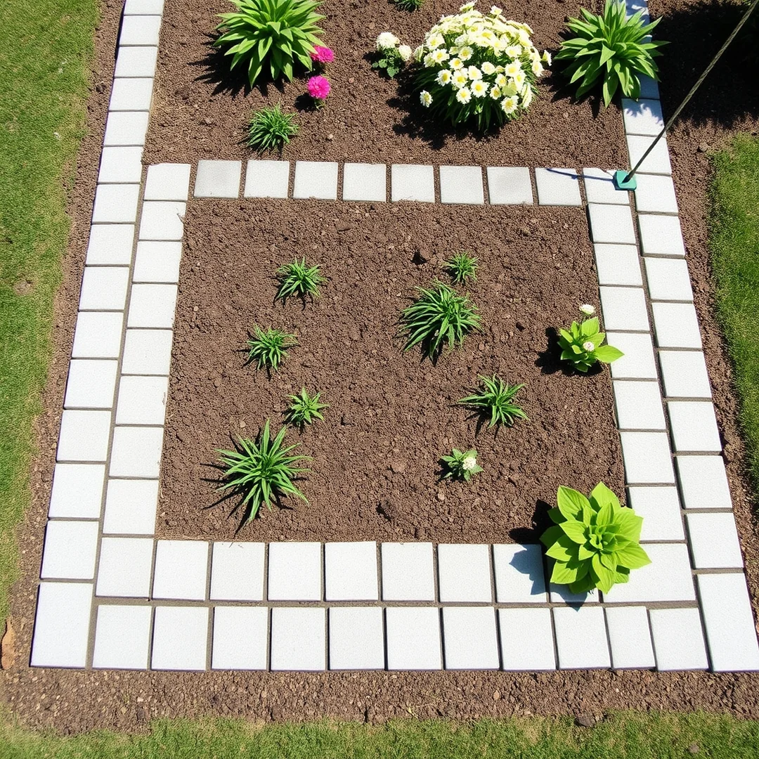 Concrete Paver Borders - 17 DIY Flower Bed Border Ideas for Garden Edging Style